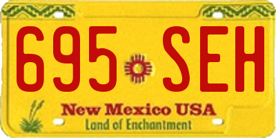 NM license plate 695SEH
