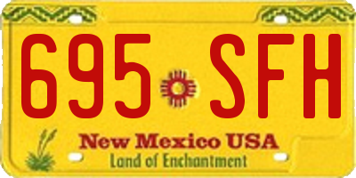 NM license plate 695SFH