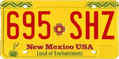 NM license plate 695SHZ
