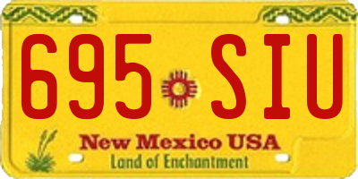 NM license plate 695SIU