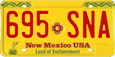 NM license plate 695SNA