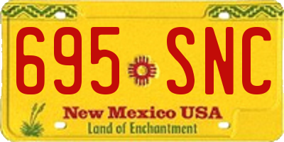 NM license plate 695SNC