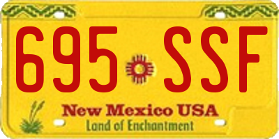 NM license plate 695SSF