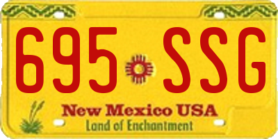 NM license plate 695SSG