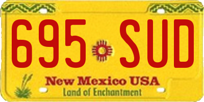 NM license plate 695SUD