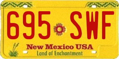 NM license plate 695SWF