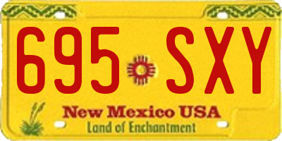 NM license plate 695SXY