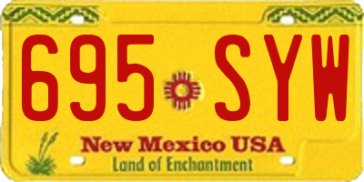 NM license plate 695SYW