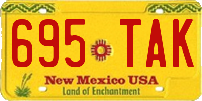 NM license plate 695TAK