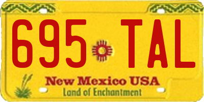 NM license plate 695TAL