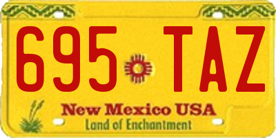 NM license plate 695TAZ