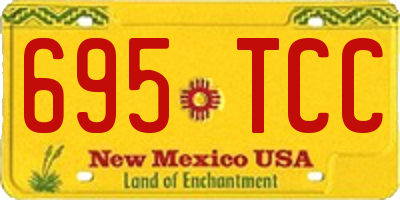 NM license plate 695TCC