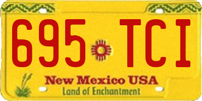 NM license plate 695TCI