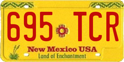 NM license plate 695TCR