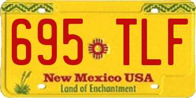 NM license plate 695TLF