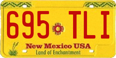 NM license plate 695TLI