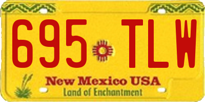 NM license plate 695TLW
