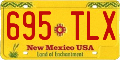NM license plate 695TLX