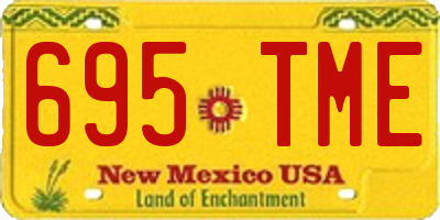 NM license plate 695TME