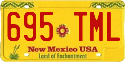 NM license plate 695TML