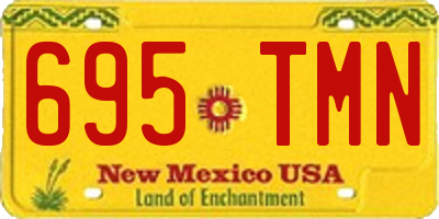 NM license plate 695TMN