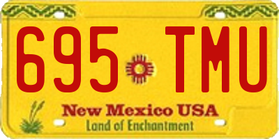 NM license plate 695TMU