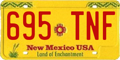NM license plate 695TNF