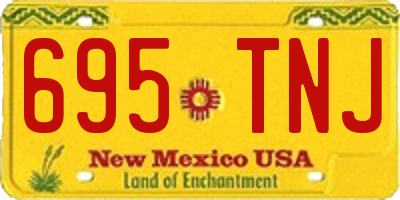 NM license plate 695TNJ