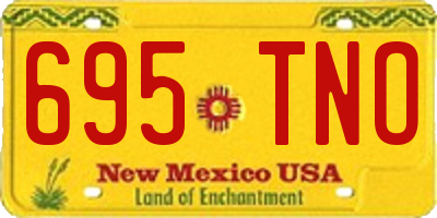 NM license plate 695TNO