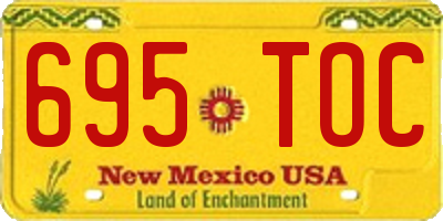 NM license plate 695TOC