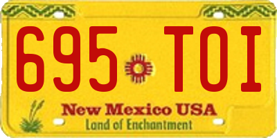 NM license plate 695TOI