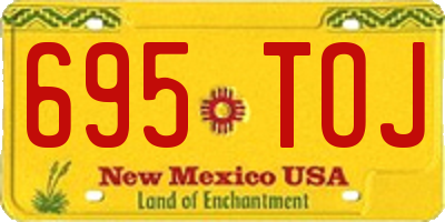 NM license plate 695TOJ