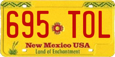 NM license plate 695TOL