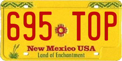 NM license plate 695TOP