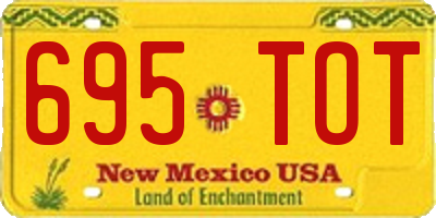 NM license plate 695TOT