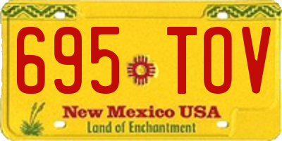 NM license plate 695TOV