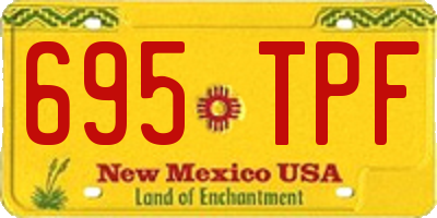 NM license plate 695TPF