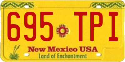 NM license plate 695TPI