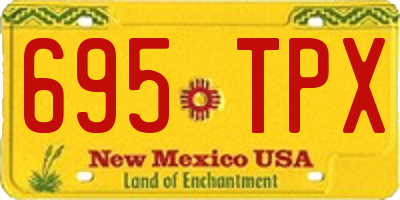 NM license plate 695TPX