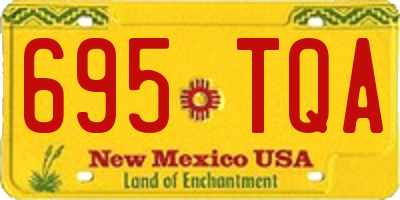 NM license plate 695TQA