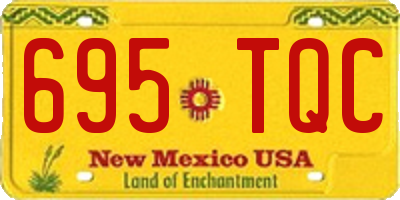 NM license plate 695TQC