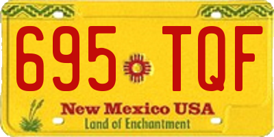 NM license plate 695TQF
