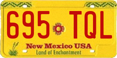 NM license plate 695TQL