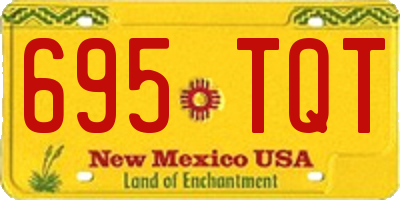 NM license plate 695TQT