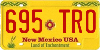 NM license plate 695TRO