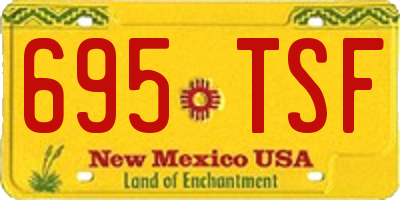 NM license plate 695TSF