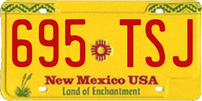 NM license plate 695TSJ
