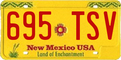 NM license plate 695TSV