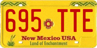NM license plate 695TTE