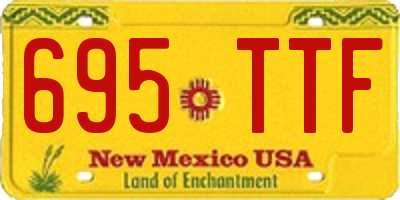 NM license plate 695TTF